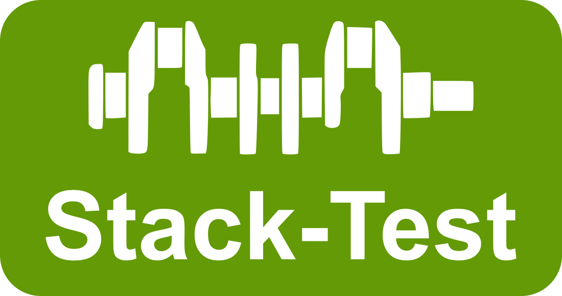 Button zum Starten des Stack-Tests