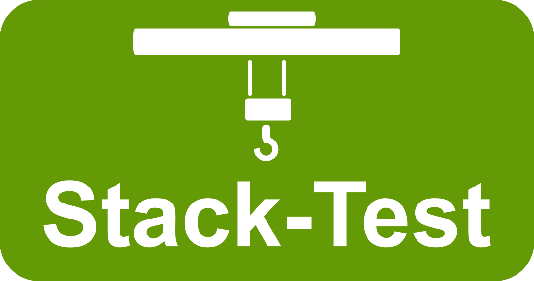 Button zum Starten des Stack-Tests