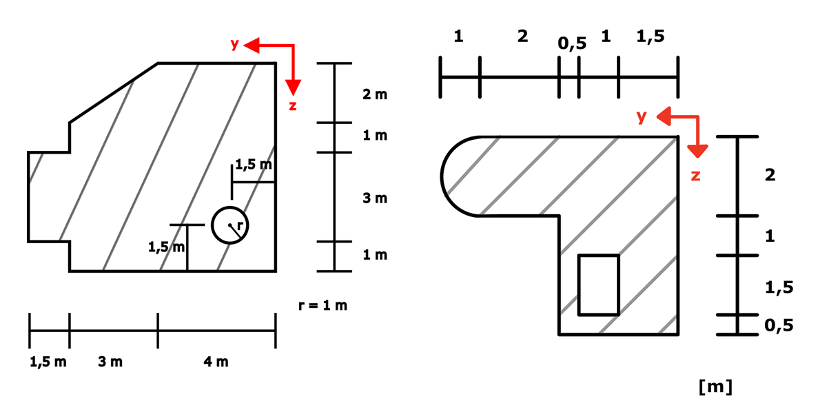Unrelgemäßig geformte Bauteile, die mit dem Baukran angehoben werden sollen.