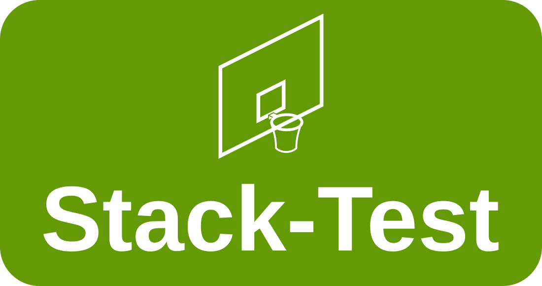 Button zum Starten des Stack-Tests
